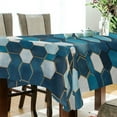 thumbnail image 5 of Yayeee Tablecloths 60" x 90" Rectangle Wrinkle Resistant Party Table Cover, Dark Blue Hexagon Patterns, 5 of 8