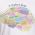 thumbnail image 3 of CafePress - Quilter's Brain Fitted T Shirt - Fitted T-Shirt, Vintage Fit Soft Cotton Tee, 3 of 4