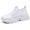White, variant on Daznico Women's Wide Fit Fly Weave Sneakers - Breathable Thick-Sole Tennis Shoes with Shock Absorption,Color:Black,Size:8