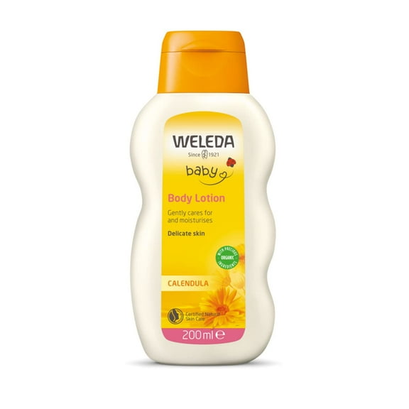 Weleda Baby Calendula Comforting Body Lotion, Plant Rich Moisturizer with Calendula, Chamomile, Sweet Almond and Sesame Oils, 6.8 Fl OzS301