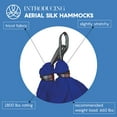 thumbnail image 2 of Hamaca y Columpio de Seda Aérea para Yoga en Casa, Ejercicios de Inversión, Kit Inicial para Todos los Niveles - Durable con Correas de Extensión, Mosquetones y Guía de Posturas, 2 of 6