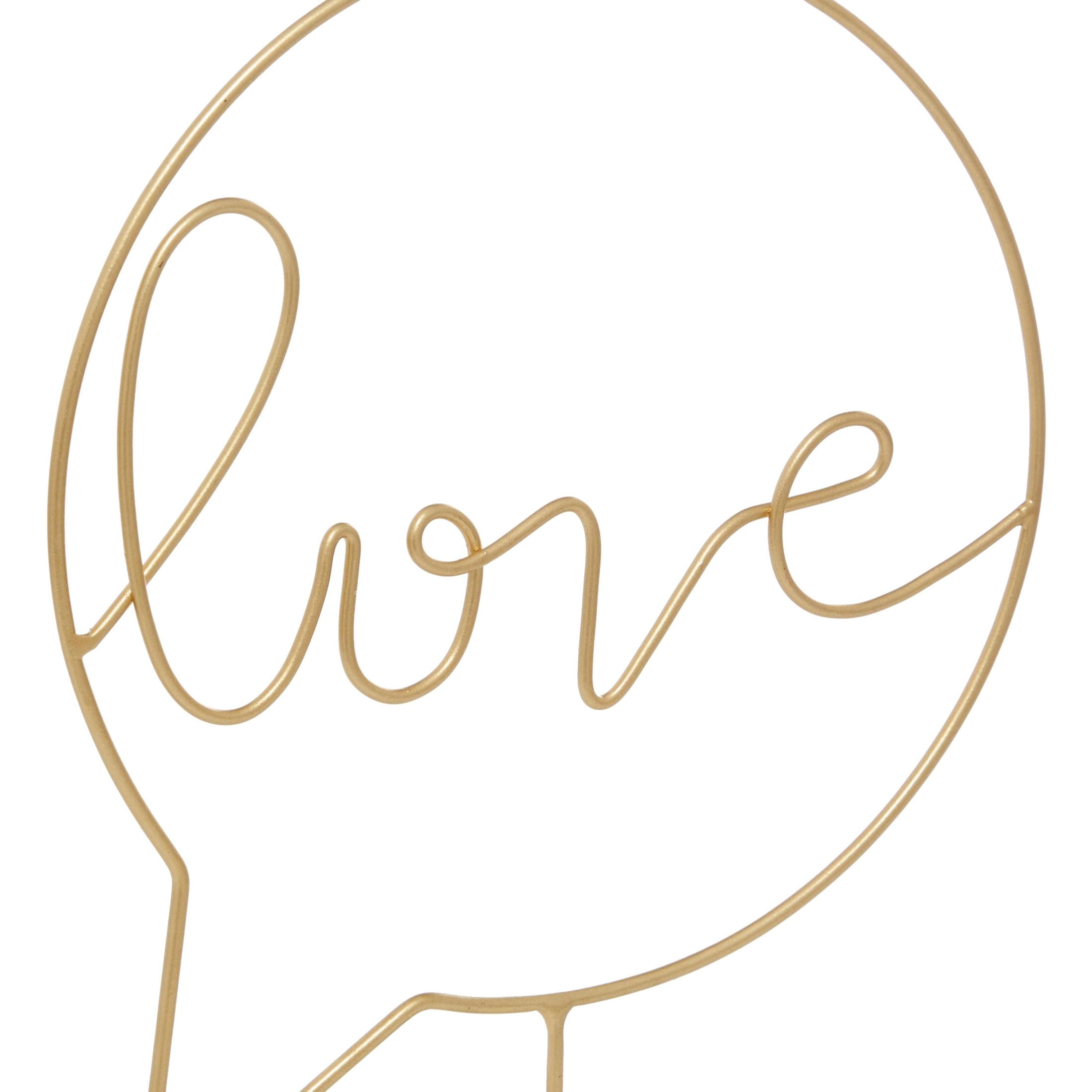 DecMode Sign Hello, Love, Wish Wooden Decorative Sign with Text Bubble Design, 3-Pieces