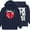 navyblue, variant on Junior H Broken Heart Hoodie Sad Boyz Merch Sweatshirt Winter For Women/Men Long Sleeve Rapper Pullover