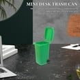 thumbnail image 4 of HOMEMAXS 4pcs Cute Mini Trash Can Pen Holders With Lid For Desk Plastic Pencil Container Office Supplies Small Countertop Trash Can Pencil Holders For Stationery, 4 of 8