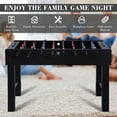 thumbnail image 5 of RayChee 48in Foosball Table, Competition Sized Soccer Table for Home, Game Room w/ 2 Balls, 2 Cup Holders (Black), 5 of 7