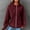Wine, variant on ALLLIST Long Sleeve Hoodies Women Zip up Waffle Knit Sweatshirts Brown Comfortable Loose Plain Coat Ladies Hoodies