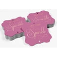 thumbnail image 4 of Inkdotpot Real Rose Gold Foil Let Love Sparkle Wedding Tags Favor Bracket Shape Hang Pack Of 50 Paper Tags, 4 of 6