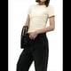 thumbnail image 3 of Camisetas de Algodón para Mujer, Cuello Redondo, Corta, Básicas, Informales, de Verano, Color Albaricoque, Talla M, 3 of 9