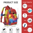 thumbnail image 6 of Checkered Backpack for School,Cute School Bag,Schoolbag with Adjustable Shoulder Straps & Padded Back,15.25"x11.5"x5.25", 6 of 6