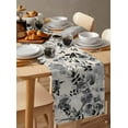 thumbnail image 3 of Hokiten Table Runners 70 Inches Long Dress Scarves, Black Grey Spring Floral Farmhouse Coffee/Dining/Kitchen Table Decor, Holiday Table Runner, Summer Botanical Watercolor Rustic 13x70 Inch, 3 of 7