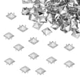 thumbnail image 1 of Uxcell 10mm Puntos de Remache de Metal 400Pcs Clavos de Garra Cuadrados para Manualidades de Cuero Ropa Cinturón Bolsa Zapatos Plata, 1 of 6