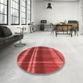 thumbnail image 3 of Ahgly Company Indoor Round Patterned Love Red Area Rugs, 8' Round, 3 of 6