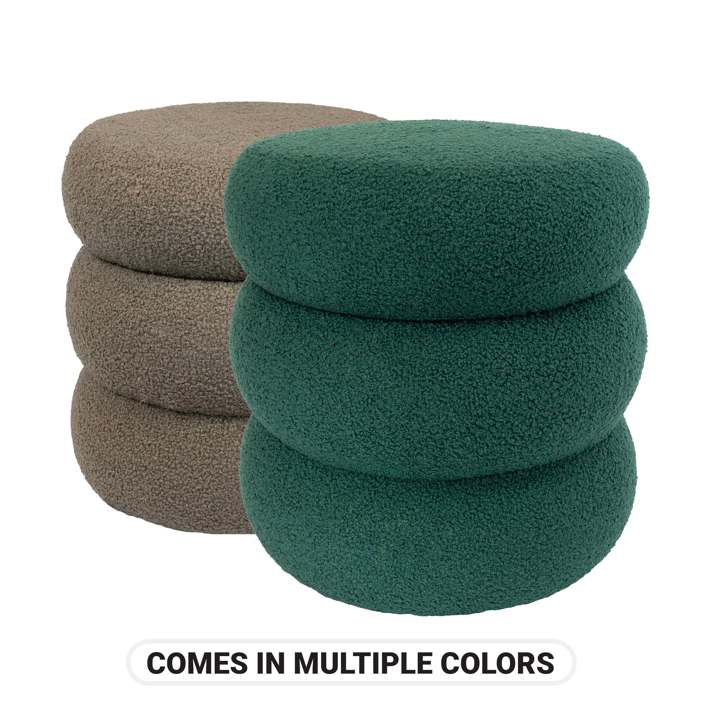 Mainstays Boucle Cloud Storage Ottoman, Green