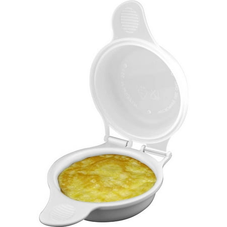 Microwave Egg Maker, a Healthy Breakfast Cooking Utensil by Chef Buddy- Kitchen Essentials, Easy to Make- Holds Up to Two Eggs and Cooks in 45 Seconds
