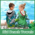 thumbnail image 1 of Toalla con capucha para niños - Capa de baño súper suave y absorbente para niños pequeños y pequeños, toalla de playa portátil de secado rápido para niños y niñas, 1 of 2