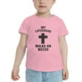 thumbnail image 2 of My Lifeguard Walks On Water Cute Toddler Tshirts for Boys Girls (Pink, Youth L), 2 of 5