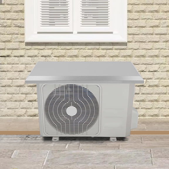 Stainless Steel Outdoor Air Conditioner Cover – Weatherproof Protection with 4 Steel Ropes, Easy Installation, Durable & Rust-Resistant for AC Units (Up To 32.68'' X 12.99'')