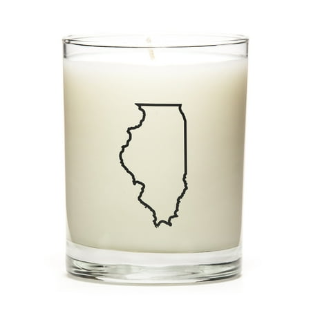 Custom Gift with the Map Outline of Illinois - U.S State! Make your Gift Special with our Premium Custom Candles, Soy Wax, Low Smoke, Even Burn, Luna Candle Co. - Peach (Best Way To Make Thc Wax)
