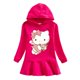 thumbnail image 3 of Hello Kitty lindo dibujo animado impreso bebé vestido con volantes traje de niños Sudadera con capucha de algodón puro vestido de suéter falda Casual para niñas y niños, 3 of 5