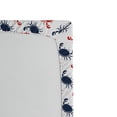 thumbnail image 2 of Ambesonne Vintage Fitted Sheet, Sea Animals Theme Crabs, Twin Size, Blue and Red, 2 of 2