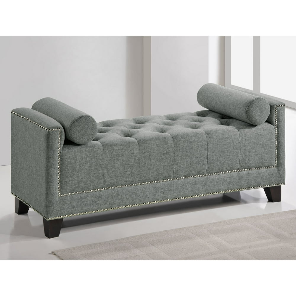 15 pretty gray bedroom benches Baxton Studio Hirst Grey Bedroom Bench - Walmart.com - Walmart.com