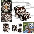 thumbnail image 6 of Pzuqiu Brown Cow Back Seat Extender for Dogs Scratch Proof Backseat Pet Cover Hard Bottom with Adjustable Triangle Bib Car Garbage Bin Universal Fit for SUVs, Trucks, Vans, 6 of 6