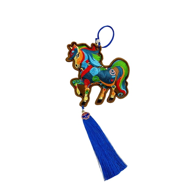 Adorno colgante de caballo de Año Nuevo chino con dibujos animados creativos para el Festival de Primavera Borlas