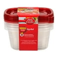 thumbnail image 3 of Food Storage Containers - Easy Seal Square Plastic Food Storage Containers - 4 Pack, 3 of 3