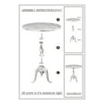 thumbnail image 6 of DecMode 19" x 21" Gold Aluminum Metal Small Accent Table with Scroll Legs, 1-Piece, 6 of 6