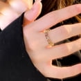 thumbnail image 4 of Nvzi Anillo natural hecho a mano, anillo de cuentas enrollado en alambre de oro con un anillo abierto (color), 4 of 5