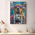 thumbnail image 4 of Mastiff Christmas Dog Poster Riding A Motorcycle - Mastiff Christmas Dog Canvas Wall Art For Bedroom Decor - Cute Room Decor Aesthetic - Funny Dog Wall Art, 4 of 6
