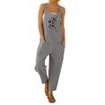 thumbnail image 2 of TRKIYQC Mujer Floral Baggy Overol Mono con Bolsillos, Cuello en Forma de U Sin Mangas Pantalones Largos TRKIYQC moda, 2 of 7