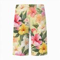 thumbnail image 4 of NOLDARES Mens Summer Hawaii Beach Shorts Cotton Stretch Drawstring Casual Shorts with Pockets(Pink,XL), 4 of 6