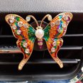 thumbnail image 4 of Juego de fragancias con Clip para decoración de aromaterapia, salida de aire para coche, borla de mariposa con diamantes de imitación, mariposa colorida, 2 uds., 4 of 5