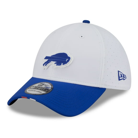 Men's New Era  White/Royal Buffalo Bills 2025 NFL Training Camp 39THIRTY Flex Hat