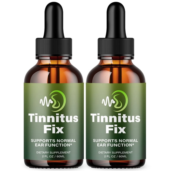 Tinnitus Fix Ear Health Support Drops Natural Formula Healthy Hearing Supplement TinnitusFix 60 Servings