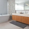 thumbnail image 2 of Dark Gray Bath Rug Runner Mat Memory Foam 3D Pebble 48"L x 18"W, 2 of 6