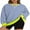 Blue, variant on SHEWIN Women Plus Size Striped Pullover Casual Soft Sweatshirts for Cricket Volleyball Black White 4X