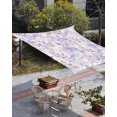thumbnail image 3 of Sun Shade Sail 8'x10' Purple Floral Rectangle Sun Shade Sails Canopy Waterproof Camellias Flowers Outdoor Sunshades Sand UV Block Cover Shades Cloth for Patio Backyard Garden Deck Porch Lawn, 3 of 9