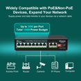 thumbnail image 3 of [Actualizado] Conmutador Poe Gigabit De 10 Puertos Con Poe De 8 Puertos Vimin Conmutador Poe De Red No Administrado De 8 Puertos A 10/100/1000 Mbps Con 2 Puertos De Enlace Ascendente Ai Watchdog Vlan, 3 of 7