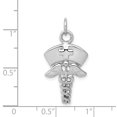 thumbnail image 2 of 14K White Gold Nurse Symbol Charm, 2 of 2