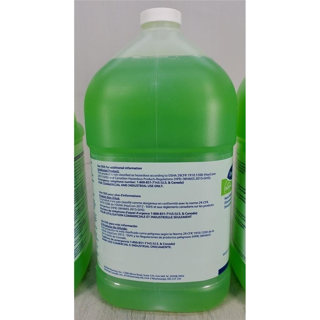 Suma Light D1.2 Hand Dishwashing Detergent, Citrus, 1 gal Container, 4/Carton