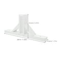 thumbnail image 2 of AURARMLET Triangle Shelf Brackets For Lawn Wooden Fence Base White 1 Piece, 2 of 8