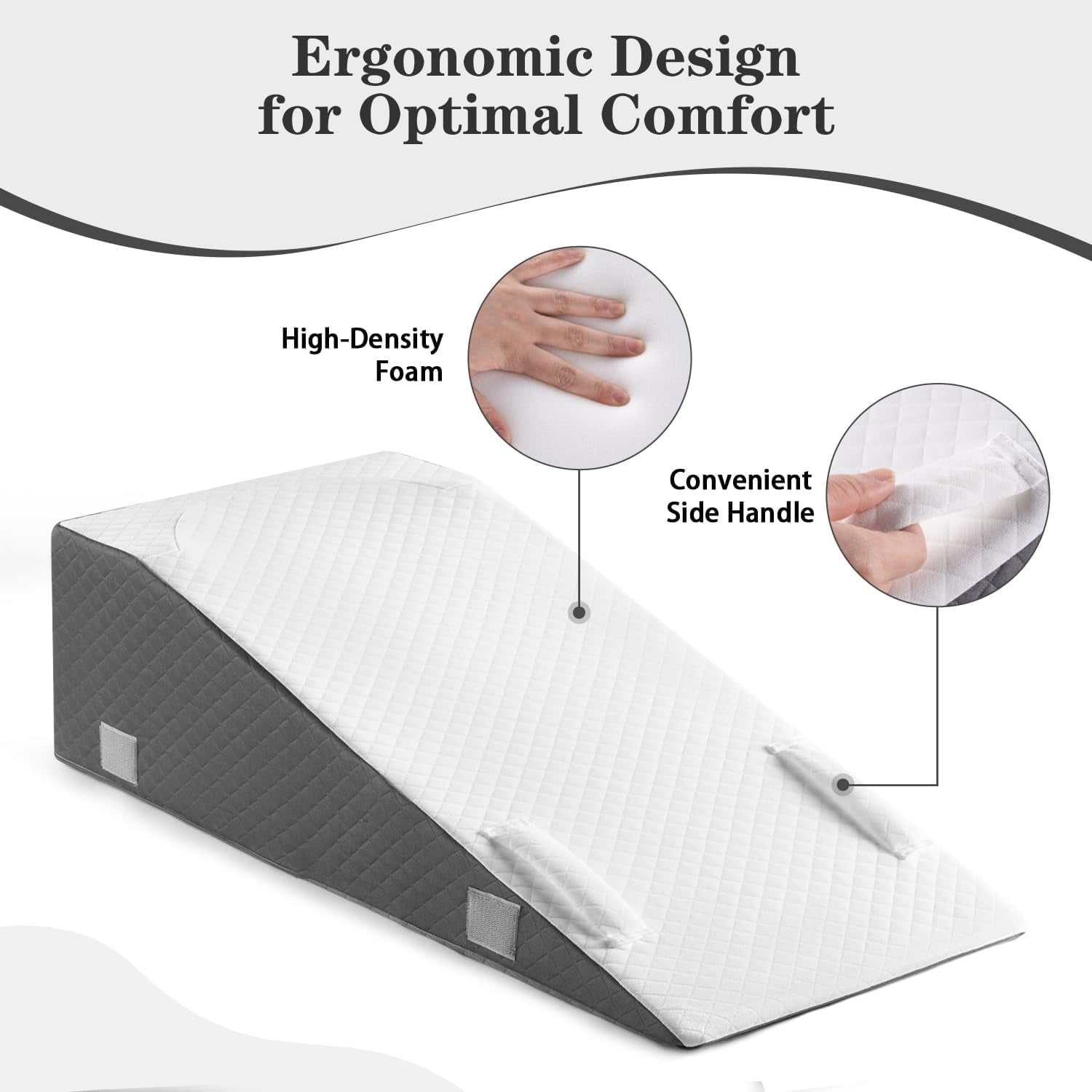 Leg Elevation Pillow for After Surgery – Adjustable Height Knee Surgery Recovery Leg Support Pillow, Designed for Knee Replacement Recovery, Single Leg Elevating Wedge