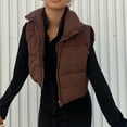 thumbnail image 3 of Shiyifa Veste Courte à Col Montant avec Fermeture Éclair pour Femmes, 3 of 7
