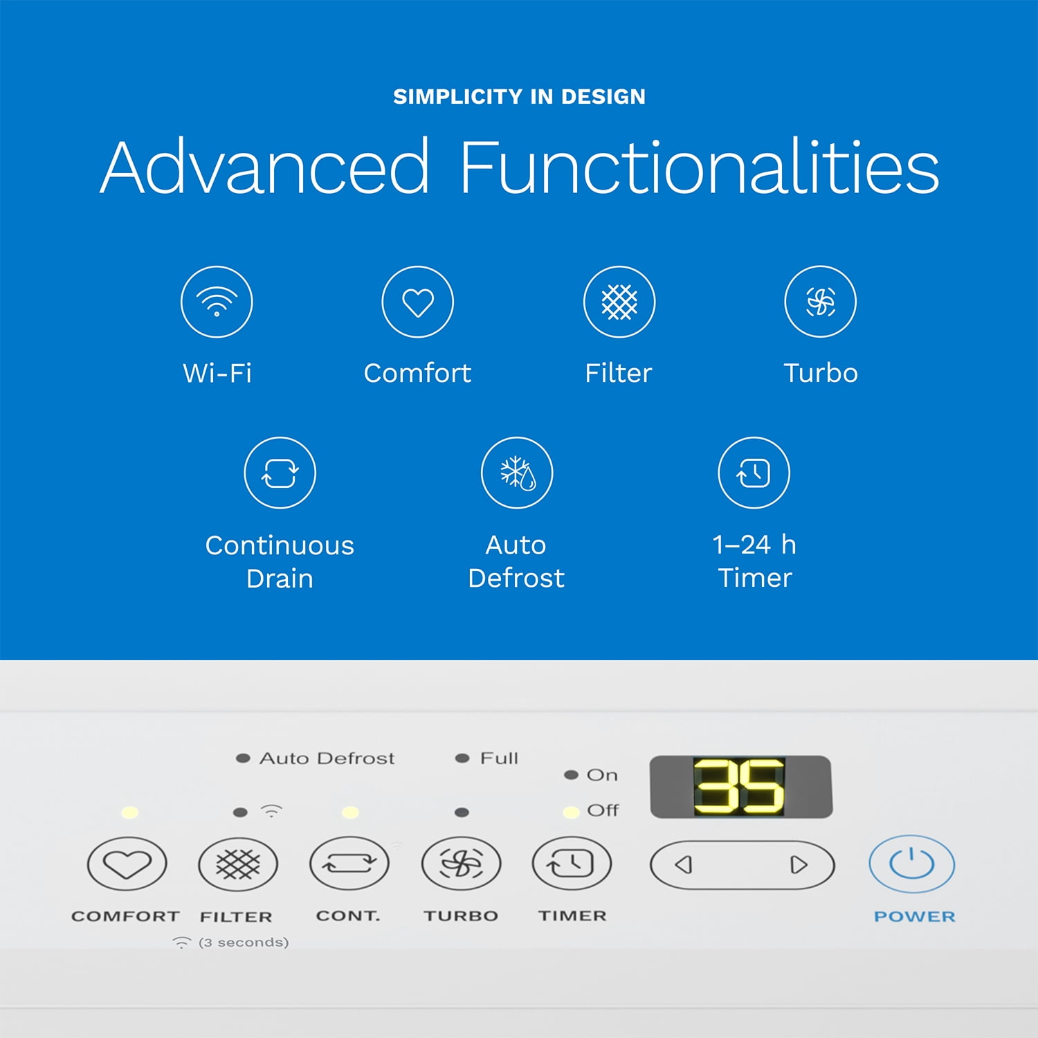 hOmeLabs 50 Pint Wi-Fi Dehumidifier for up to 7,000 Sq Ft Rooms (MAX 120 Pint at 95°F, 90% RH) – Powerful Humidity Control for Large Rooms and Basements