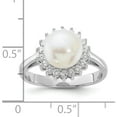 thumbnail image 5 of Sterling Silver Rhodium-Plated 8-9Mm White Fwc Pearl And Cz Ringsize 8 (Width 1.7 To 2.5) - Jbsp, 5 of 5
