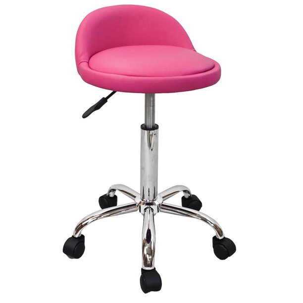 DevLon NorthWest Salon Stool with Back Rest Saddle Hydraulic Spa Stool