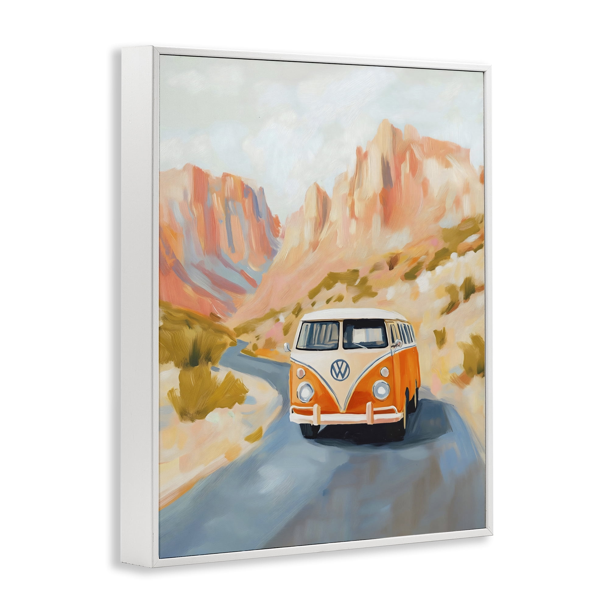 Stupell Industries Van Life Desert Canyon White Framed Giclee Art, design by The Prints Vibe