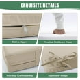 thumbnail image 3 of Outdoor Chair Cushions, Waterproof Backrest and Deep Seat Cushion Set for Patio Furniture, Outdoor Sofa Replacement Cushions with Removable Cover, 24 x 24 Inch, Cream, 1 Set, 3 of 5